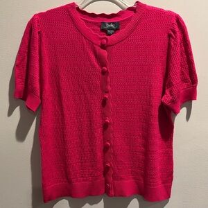 Bobeau Women's Pink Cardigan Sweater size L